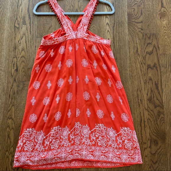 LOFT Swing Halter V-neck Embroidered like Print Size S - Picture 6 of 10